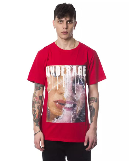 Nicolo Tonetto Red Cotton Men T-Shirt