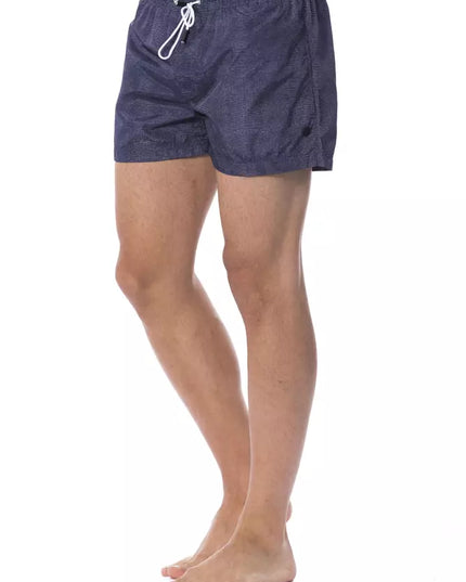 Roberto Cavalli Sport Blue Polyester Men's Swimwear