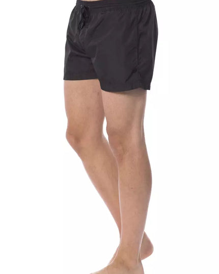 Roberto Cavalli Sport Black Polyester Men Swimsuit