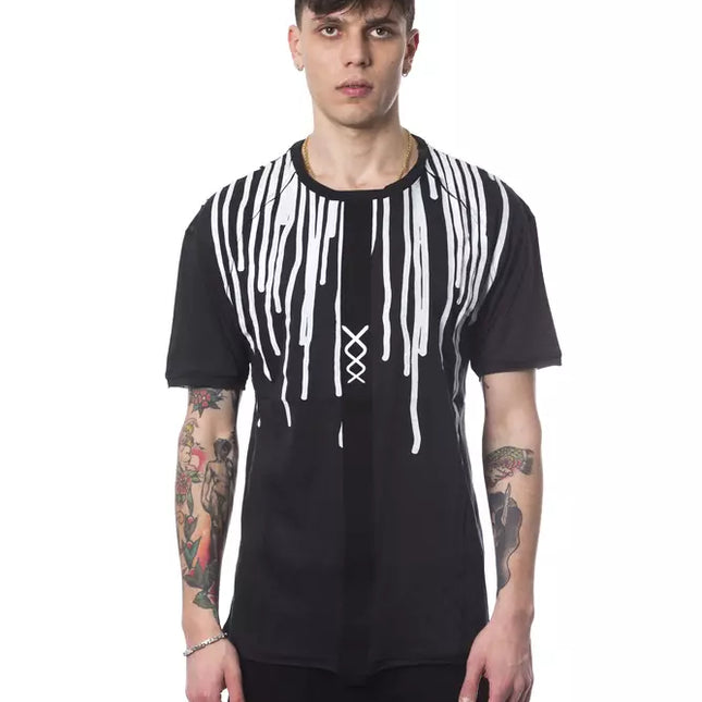 Nicolo Tonetto Black Cotton Men T-Shirt