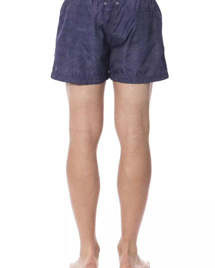 Roberto Cavalli Sport Blue Polyester Men's Swimwear