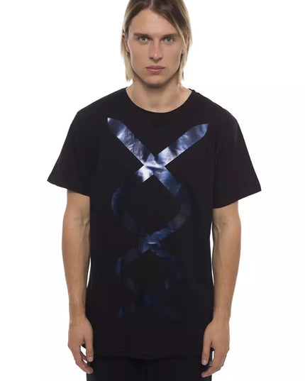 Nicolo Tonetto Black Cotton Men T-Shirt