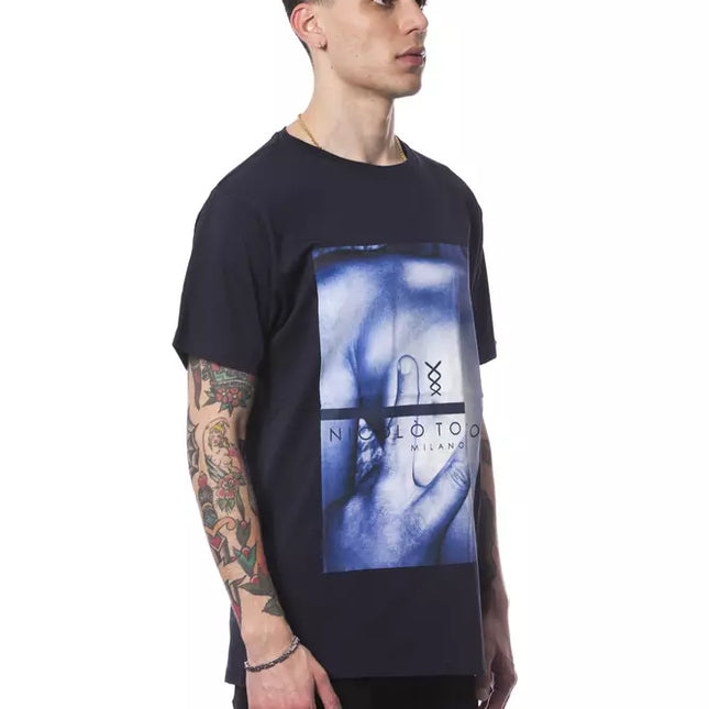 Nicolo Tonetto Blue Cotton Men's T-Shirt