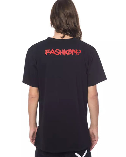 Nicolo Tonetto Black Cotton Men T-Shirt