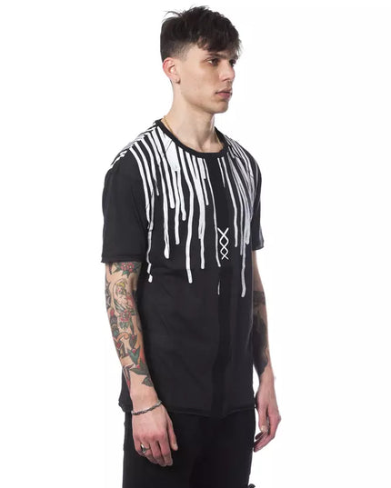 Nicolo Tonetto Black Cotton Men T-Shirt
