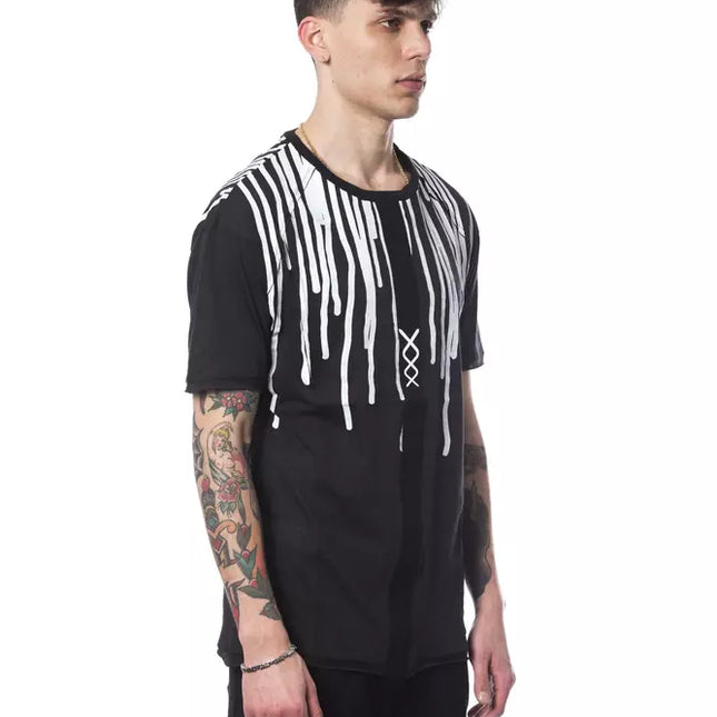 Nicolo Tonetto Black Cotton Men T-Shirt