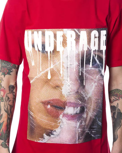 Nicolo Tonetto Red Cotton Men T-Shirt