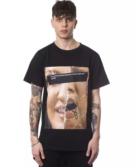 Nicolo Tonetto Black Cotton Men T-Shirt