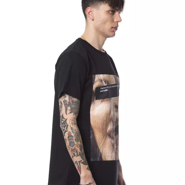 Nicolo Tonetto Black Cotton Men T-Shirt