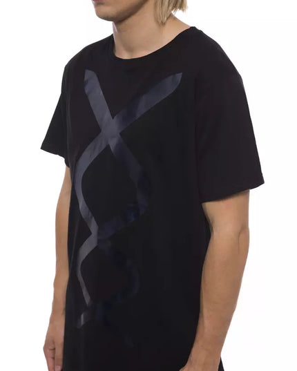 Nicolo Tonetto Black Cotton Men T-Shirt