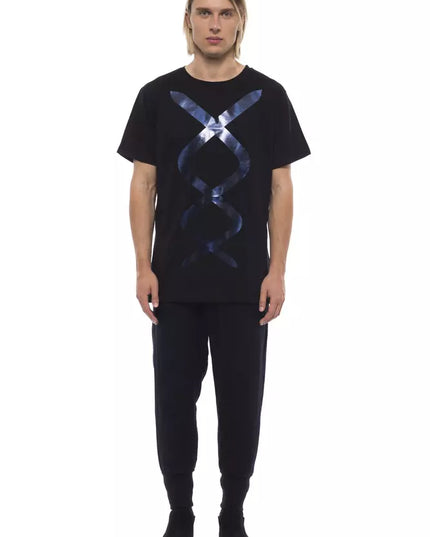 Nicolo Tonetto Black Cotton Men T-Shirt
