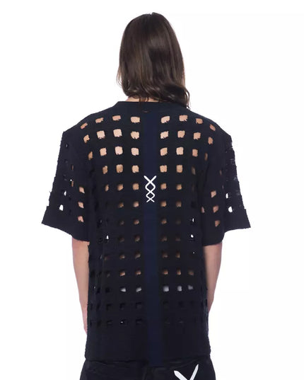 Nicolo Tonetto Black Cotton Men T-Shirt