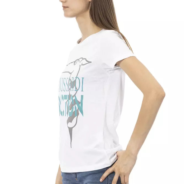 Trussardi Action White Cotton Women T-Shirt