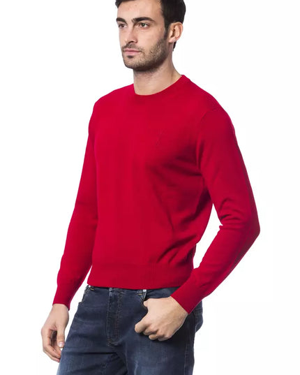 Billionaire Italian Couture Red Merino Wool Men Sweater