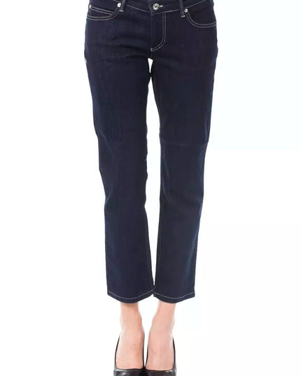 Ungaro Fever Blue Cotton Women Capri Jeans