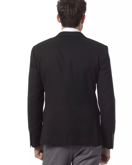 Billionaire Italian Couture Black Wool Men's Blazer