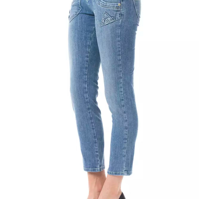 Ungaro Fever Light Blue Cotton Women Jeans