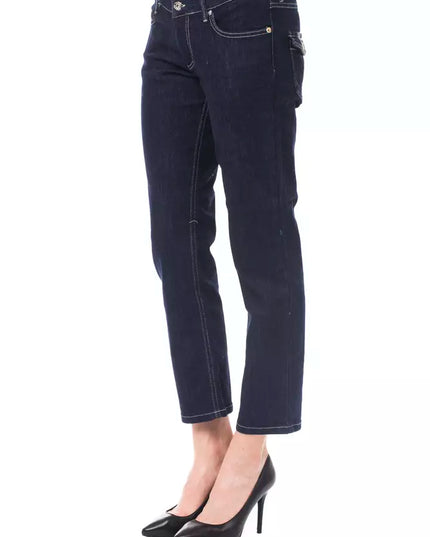 Ungaro Fever Blue Cotton Women Capri Jeans
