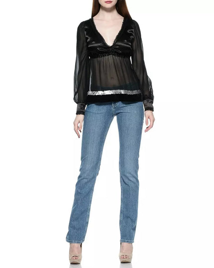 Ungaro Fever Light Blue Cotton Women Jeans