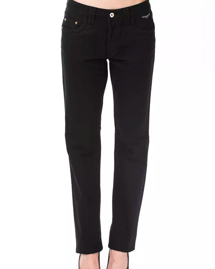 Ungaro Fever Black Cotton Women's Pants