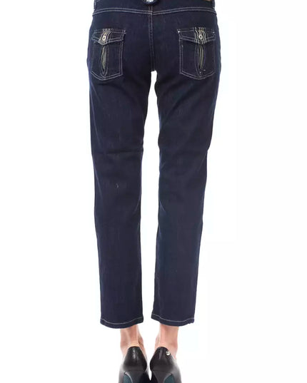 Ungaro Fever Blue Cotton Women Capri Jeans
