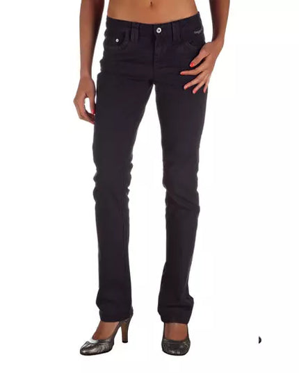 Ungaro Fever Blue Cotton Women's Regular Fit Jean