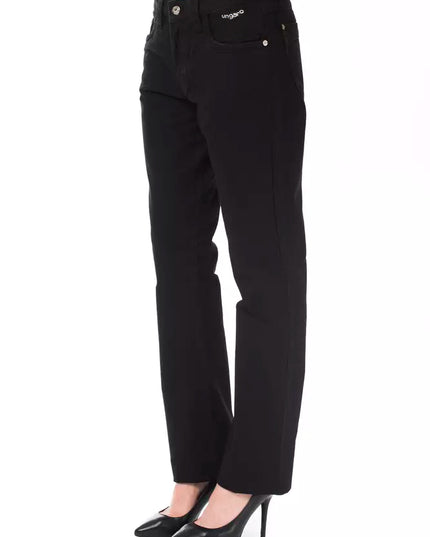 Ungaro Fever Black Cotton Women's Pants