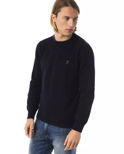 Uominitaliani Blue Wool Men Sweater