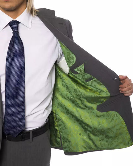 Billionaire Italian Couture Gray Wool Men's Blazer