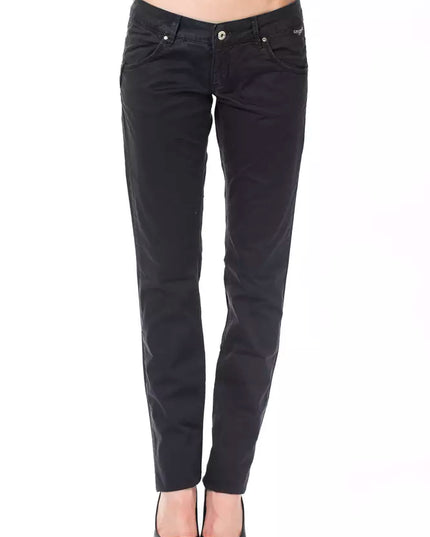 Ungaro Fever Blue Cotton Women's Pant