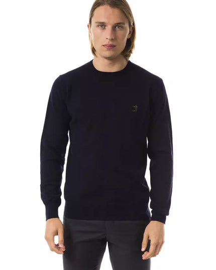 Uominitaliani Blue Merino Wool Men's Sweater