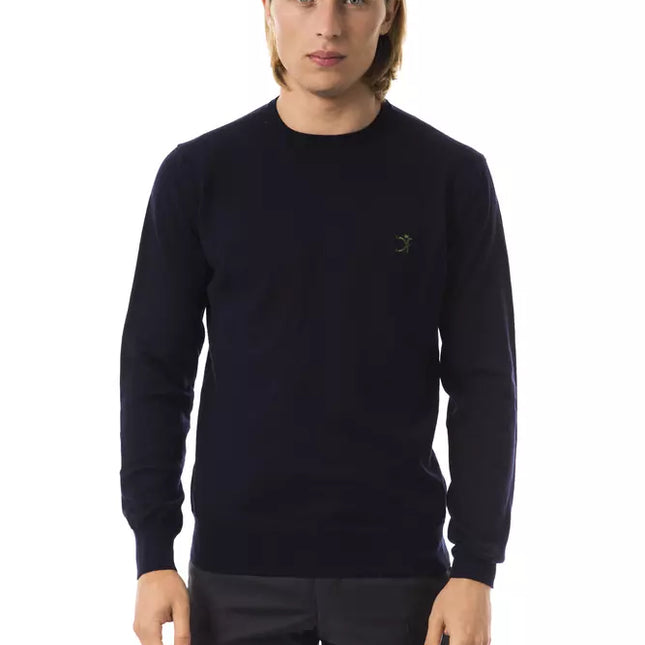 Uominitaliani Blue Merino Wool Men's Sweater