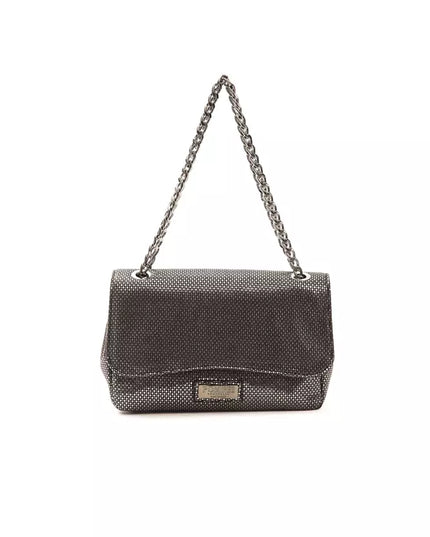 Pompei Donatella Gray Leather Women Crossbody Bag