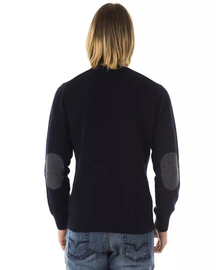 Uominitaliani Blue Wool Men Sweater