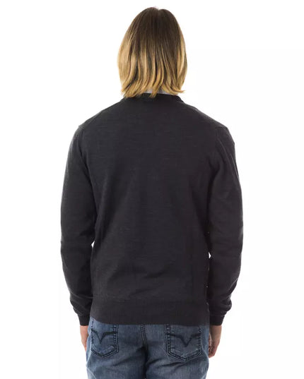 Uominitaliani Gray Merino Wool Men Sweater