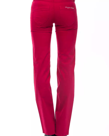 Ungaro Fever Red Cotton Women's Pants