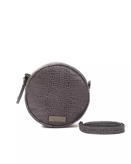 Pompei Donatella Gray Leather Women Crossbody Bag