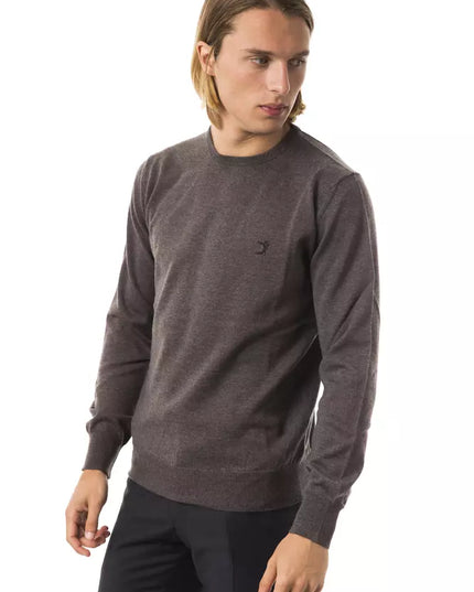 Uominitaliani Gray Merino Wool Men Sweater