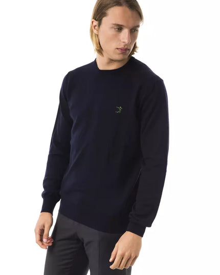 Uominitaliani Blue Merino Wool Men's Sweater