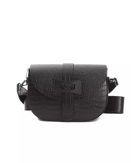 Pompei Donatella Black Leather Women Crossbody
