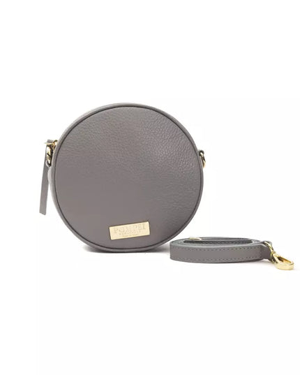 Pompei Donatella Gray Leather Women Crossbody Bag