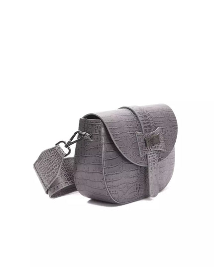 Pompei Donatella Gray Leather Women Crossbody Bag