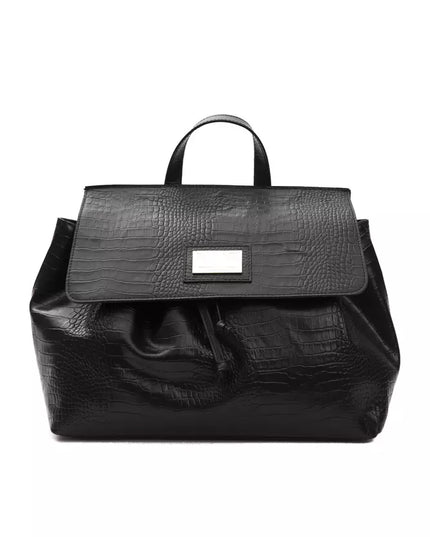 Pompei Donatella Black Leather Women Shoulder Bag