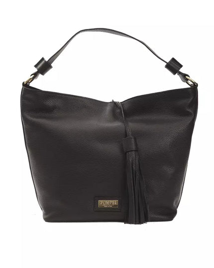 Pompei Donatella Black Leather Women Shoulder Bag