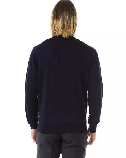 Uominitaliani Blue Merino Wool Men's Sweater