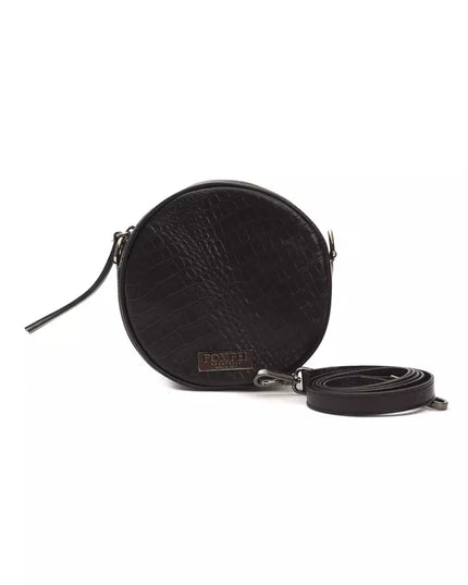 Pompei Donatella Black Leather Women Crossbody Bag