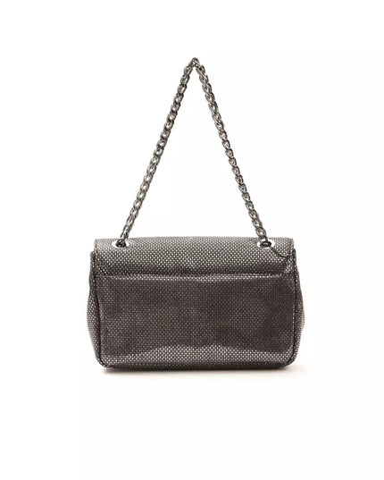 Pompei Donatella Gray Leather Women Crossbody Bag