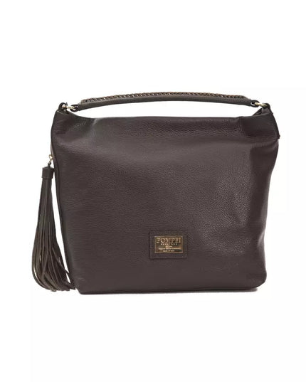 Pompei Donatella Brown Leather Women Shoulder Bag