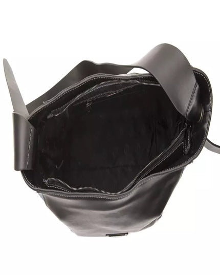 Pompei Donatella Black Leather Women Shoulder Bag
