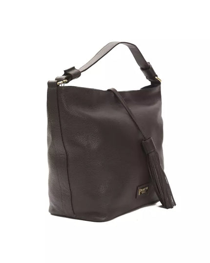 Pompei Donatella Brown Leather Women Shoulder Bag